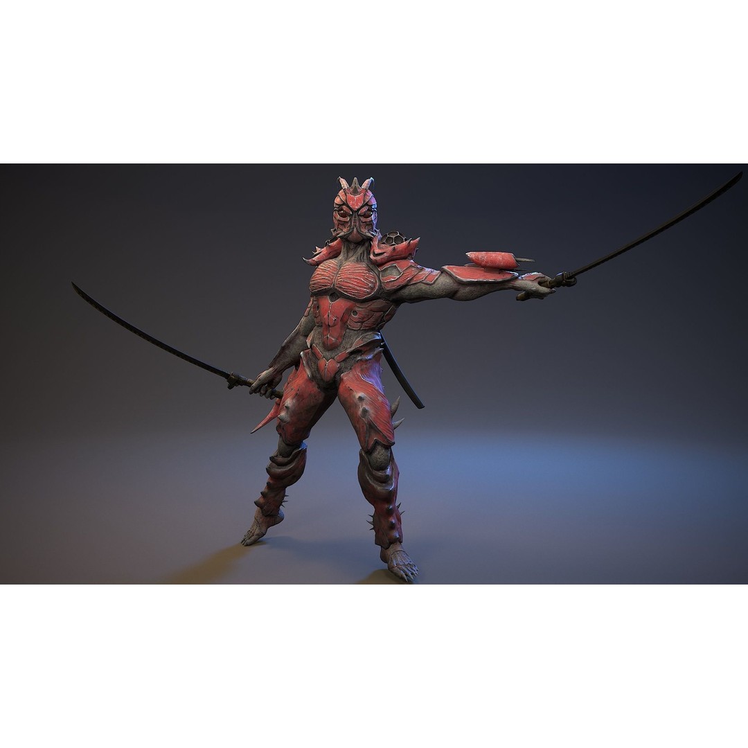 Armored Beetle 3D Model – Low Poly Sci-Fi Character, FBX & UE4/UE5 - View 17