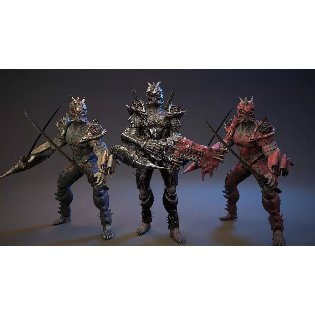 Armored Beetle 3D Model – Low Poly Sci-Fi Character, FBX & UE4/UE5 - View 2