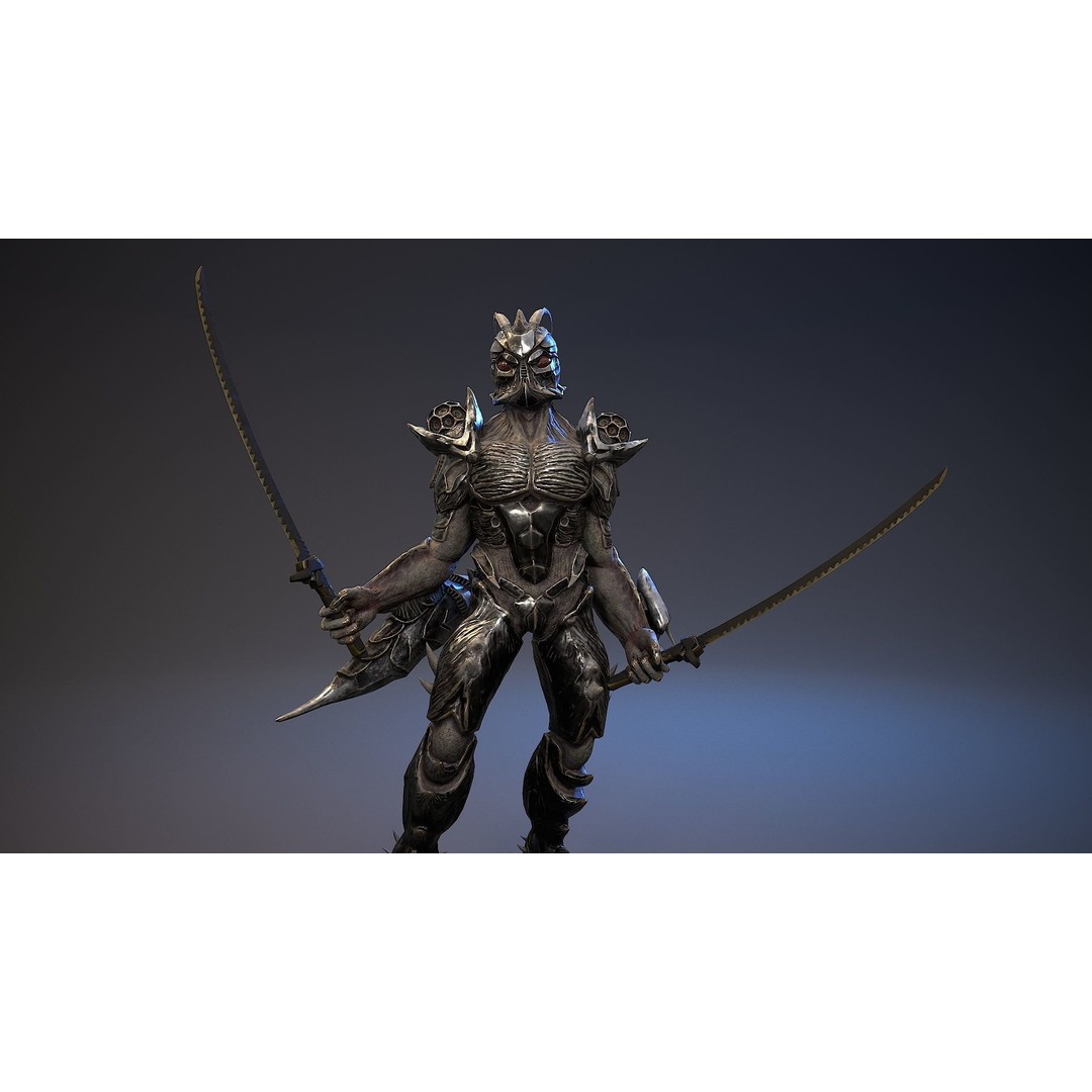 Armored Beetle 3D Model – Low Poly Sci-Fi Character, FBX & UE4/UE5 - View 5