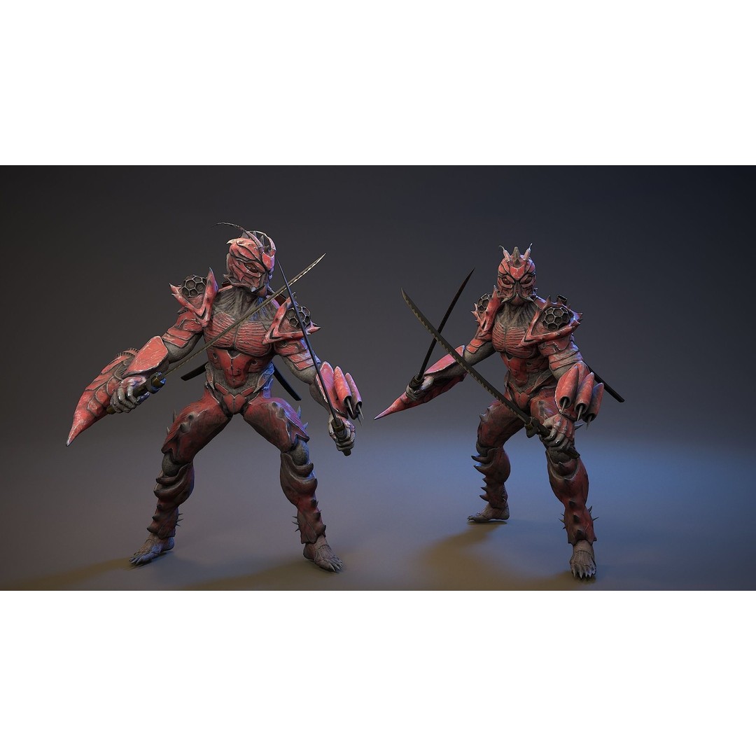 Armored Beetle 3D Model – Low Poly Sci-Fi Character, FBX & UE4/UE5 - View 7