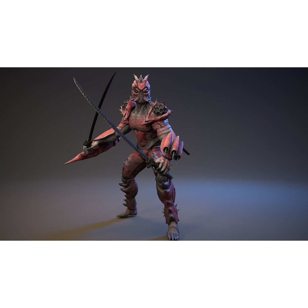 Armored Beetle 3D Model – Low Poly Sci-Fi Character, FBX & UE4/UE5 - View 8