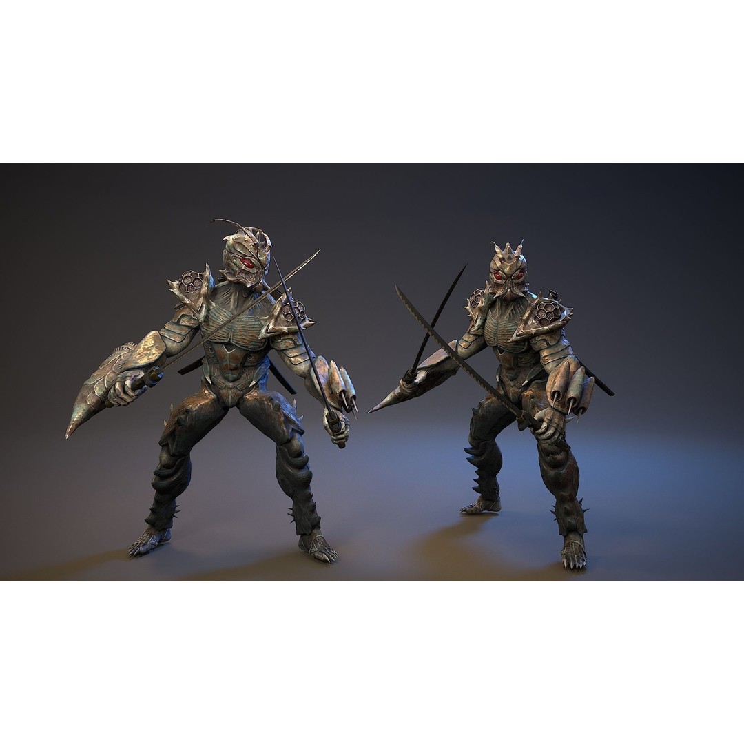 Armored Beetle 3D Model – Low Poly Sci-Fi Character, FBX & UE4/UE5 - View 9