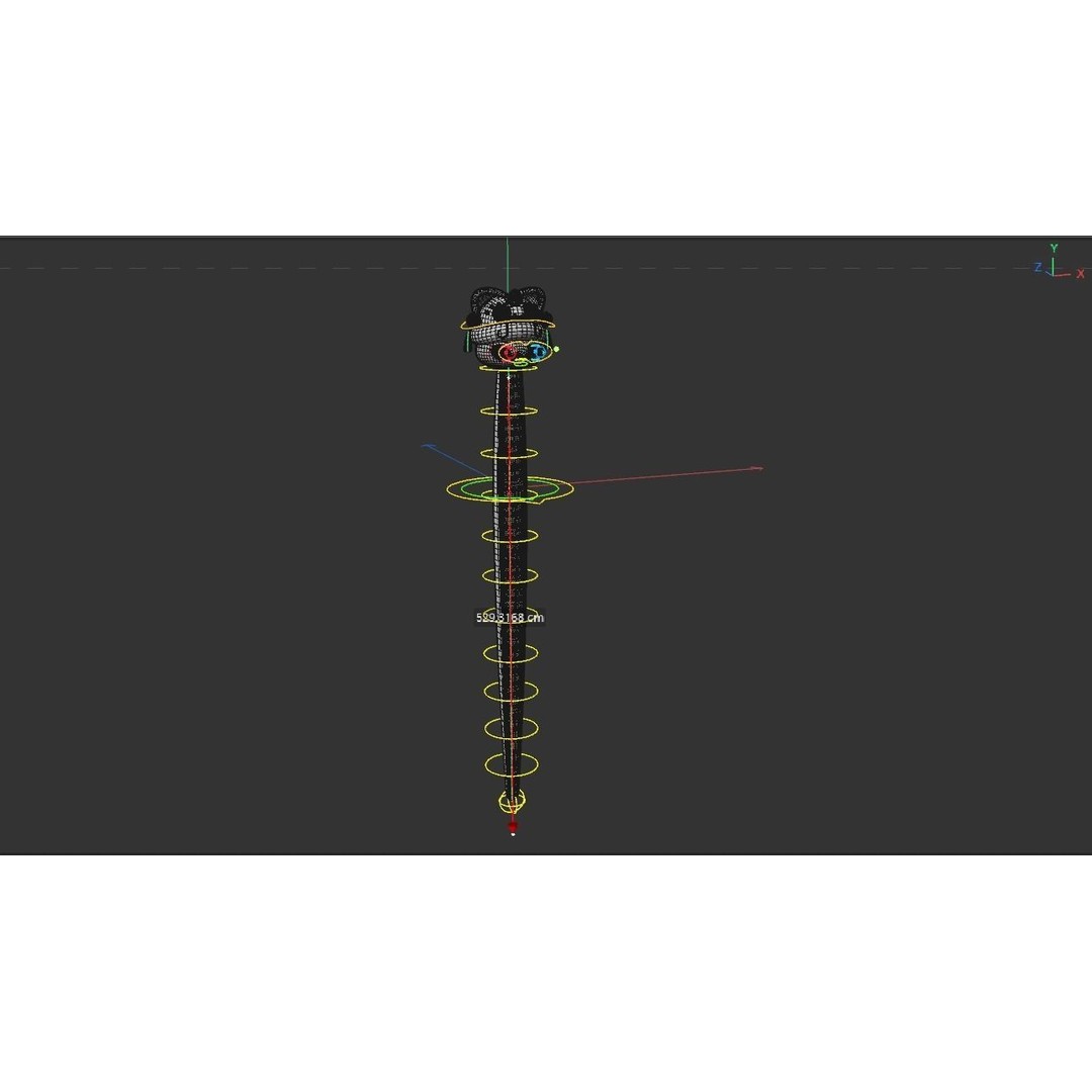 Rigged Cartoon Snake 3D Model – Cute Character Asset, FBX & OBJ