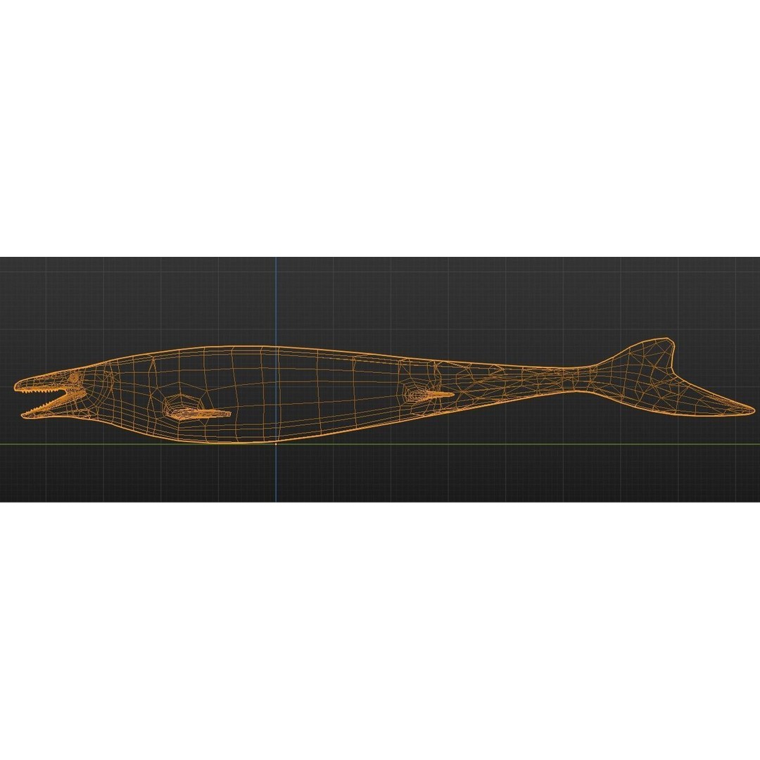 Mosasaurus 3D Model – Low Poly Animated Creature, FBX