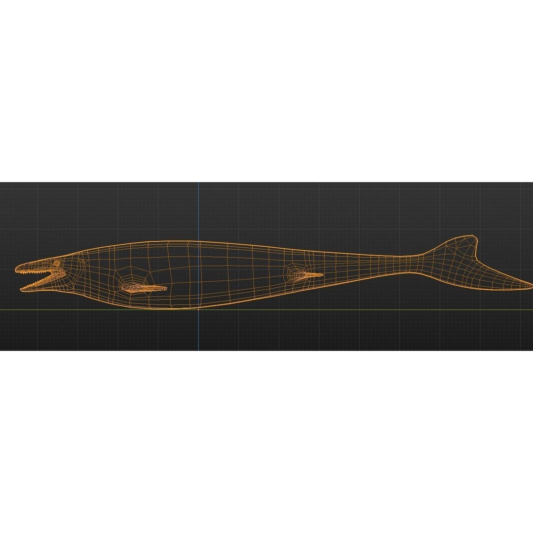 Mosasaurus 3D Model – Low Poly Animated Creature, FBX - View 20