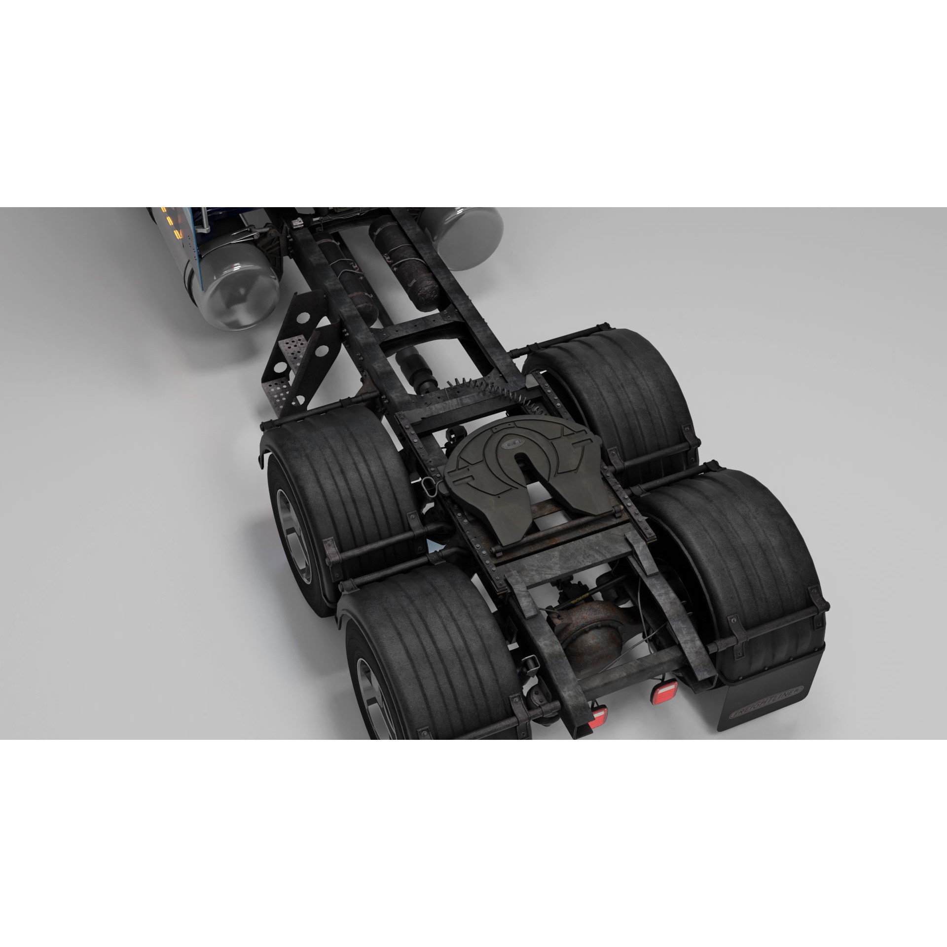 Freightliner FLD 132 Classic XL - Low-Poly Game-Ready 3D Model - View 10