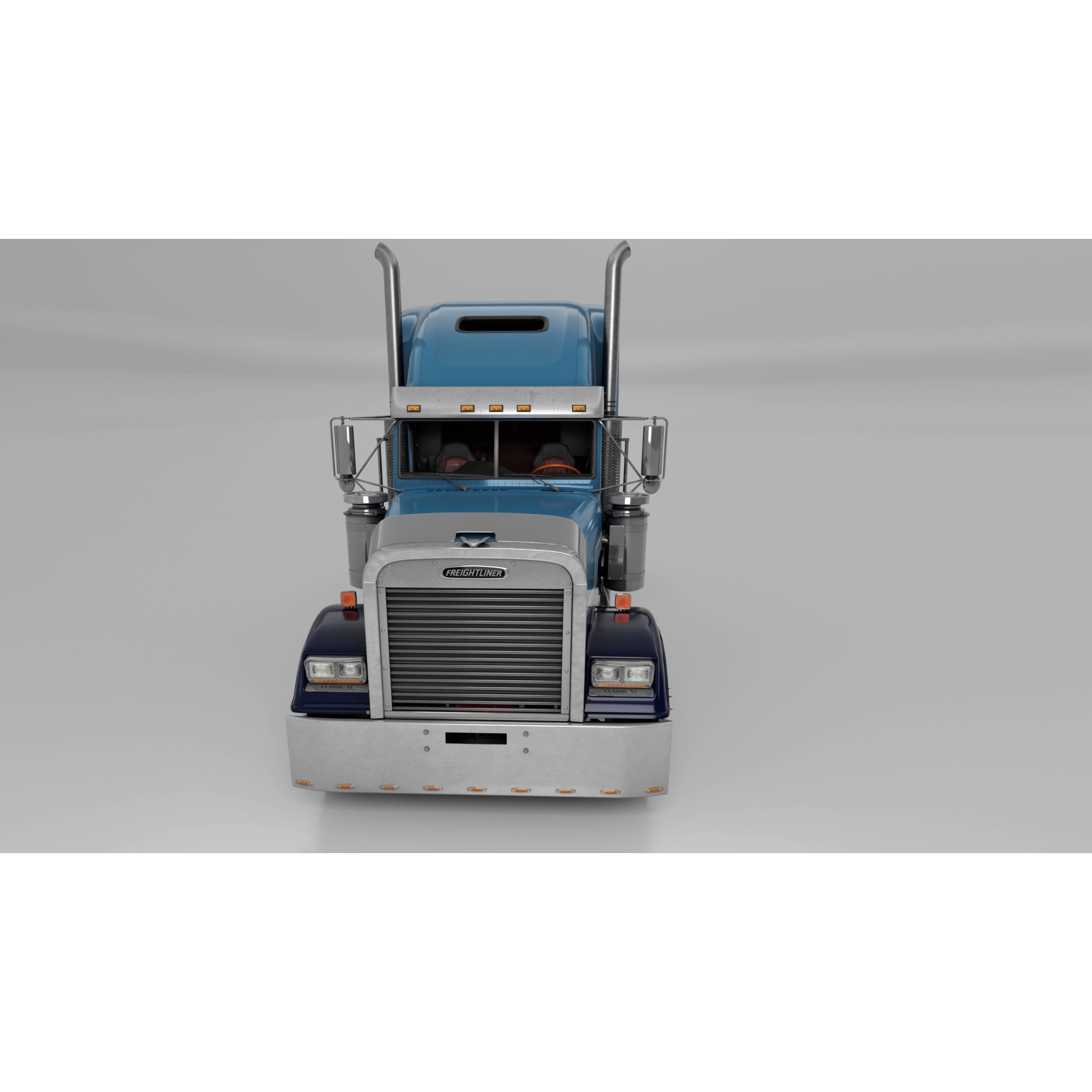 Freightliner FLD 132 Classic XL - Low-Poly Game-Ready 3D Model - View 12
