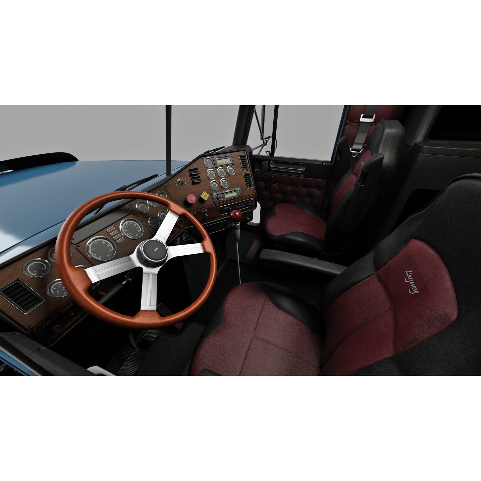 Freightliner FLD 132 Classic XL - Low-Poly Game-Ready 3D Model - View 13