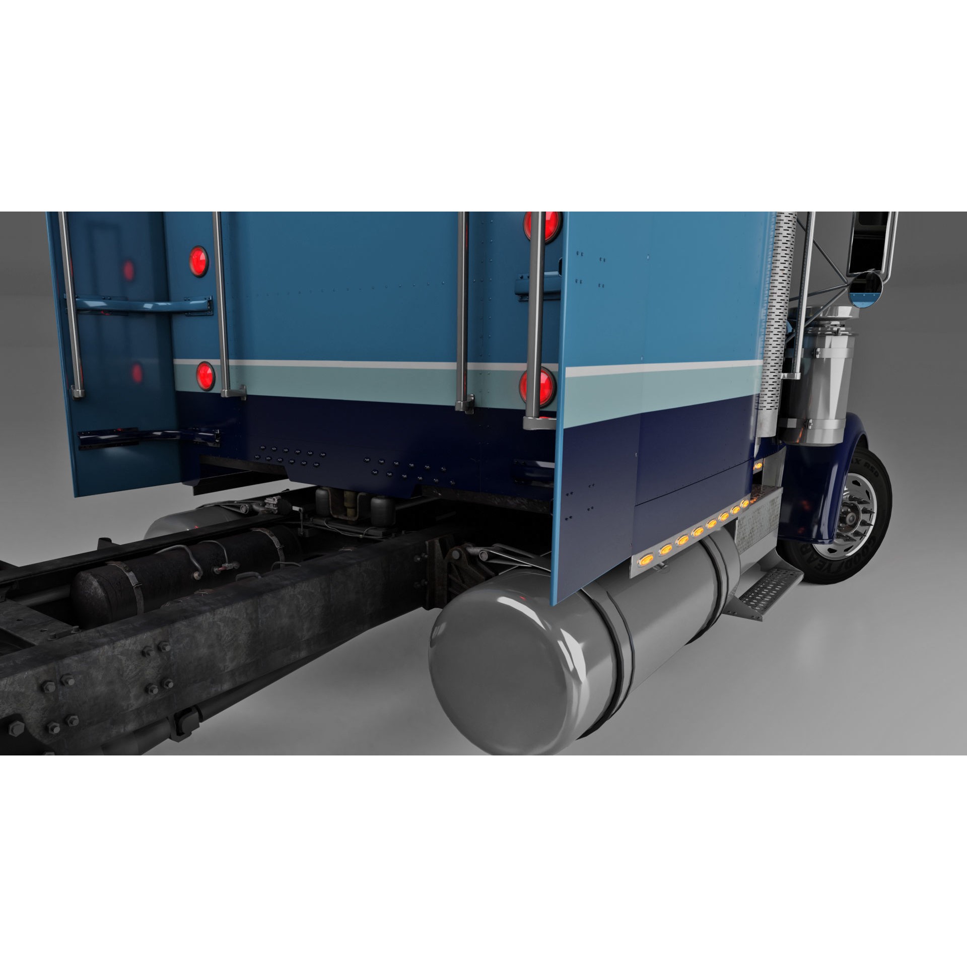 Freightliner FLD 132 Classic XL - Low-Poly Game-Ready 3D Model - View 16