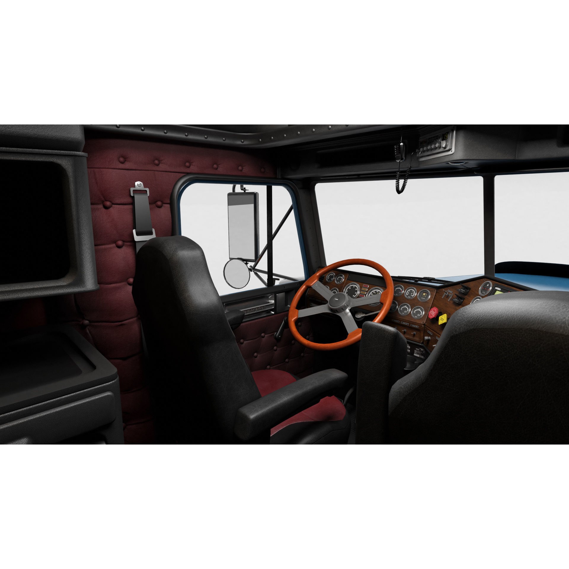 Freightliner FLD 132 Classic XL - Low-Poly Game-Ready 3D Model - View 20