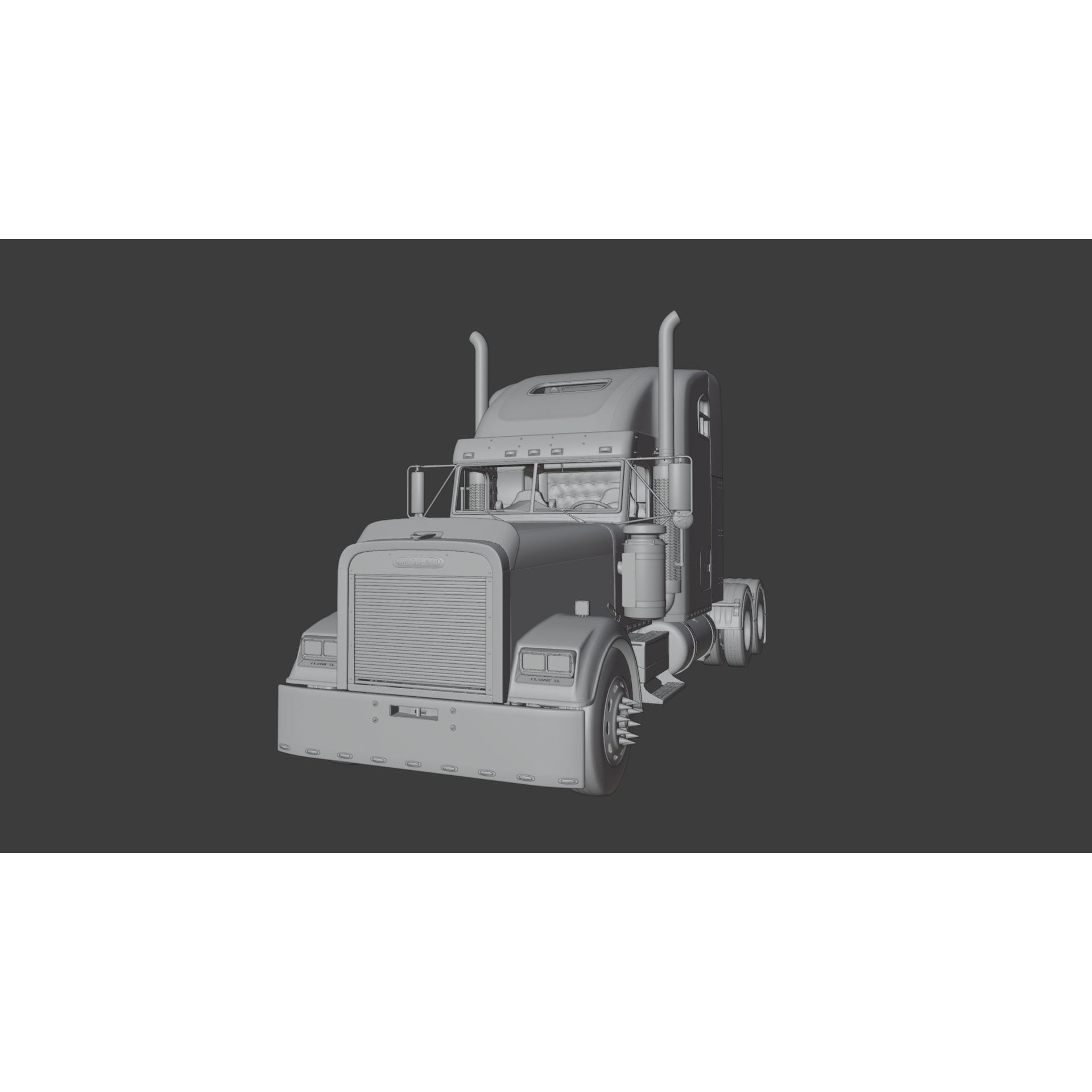 Freightliner FLD 132 Classic XL - Low-Poly Game-Ready 3D Model - View 24
