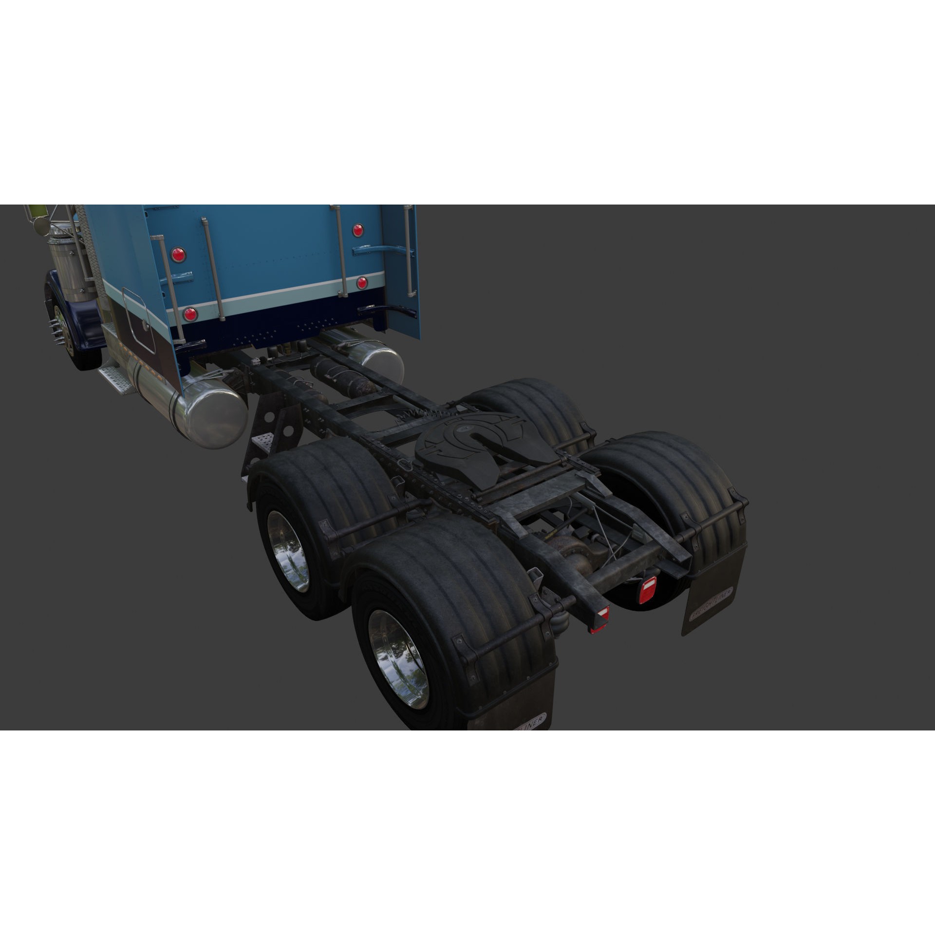 Freightliner FLD 132 Classic XL - Low-Poly Game-Ready 3D Model - View 26