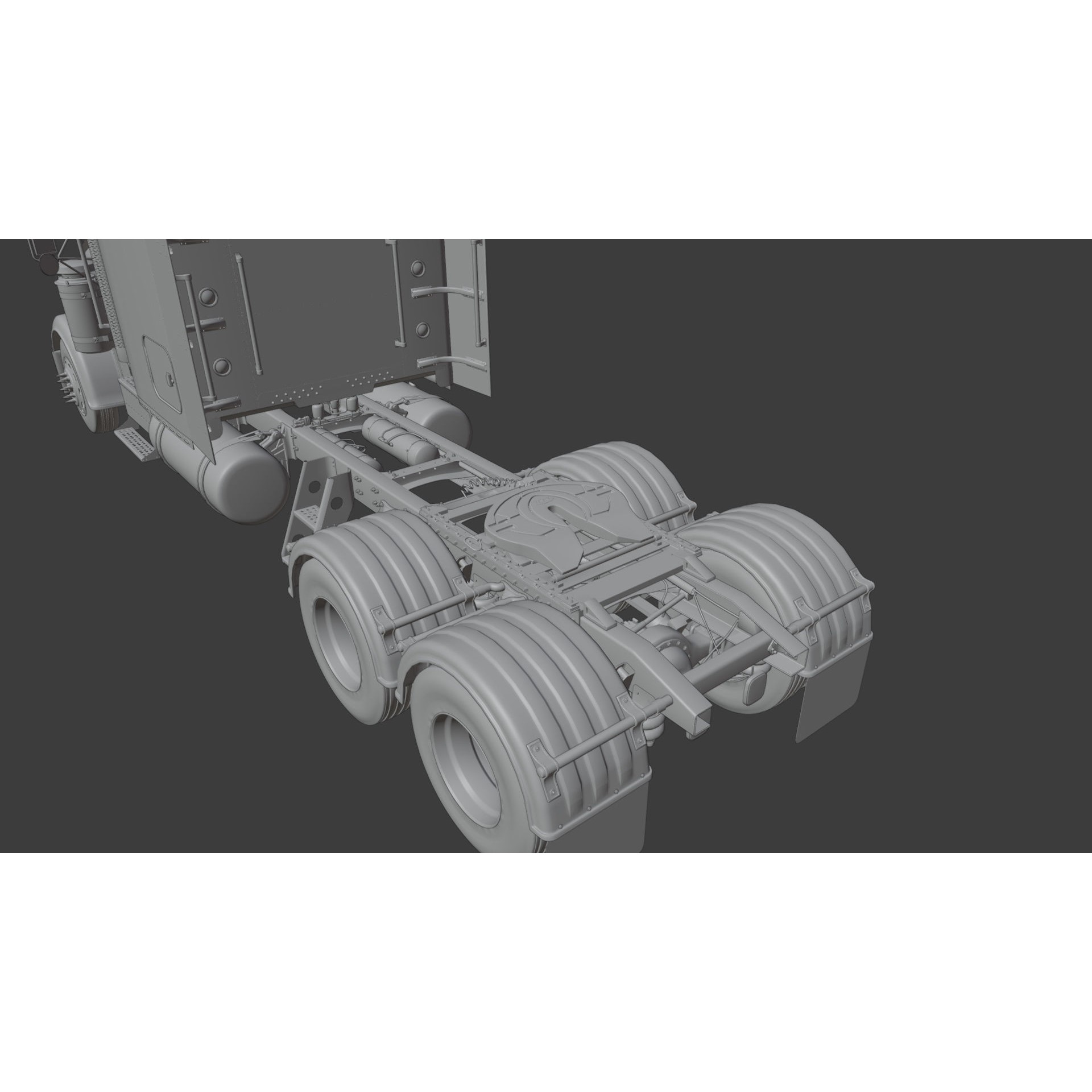 Freightliner FLD 132 Classic XL - Low-Poly Game-Ready 3D Model - View 27