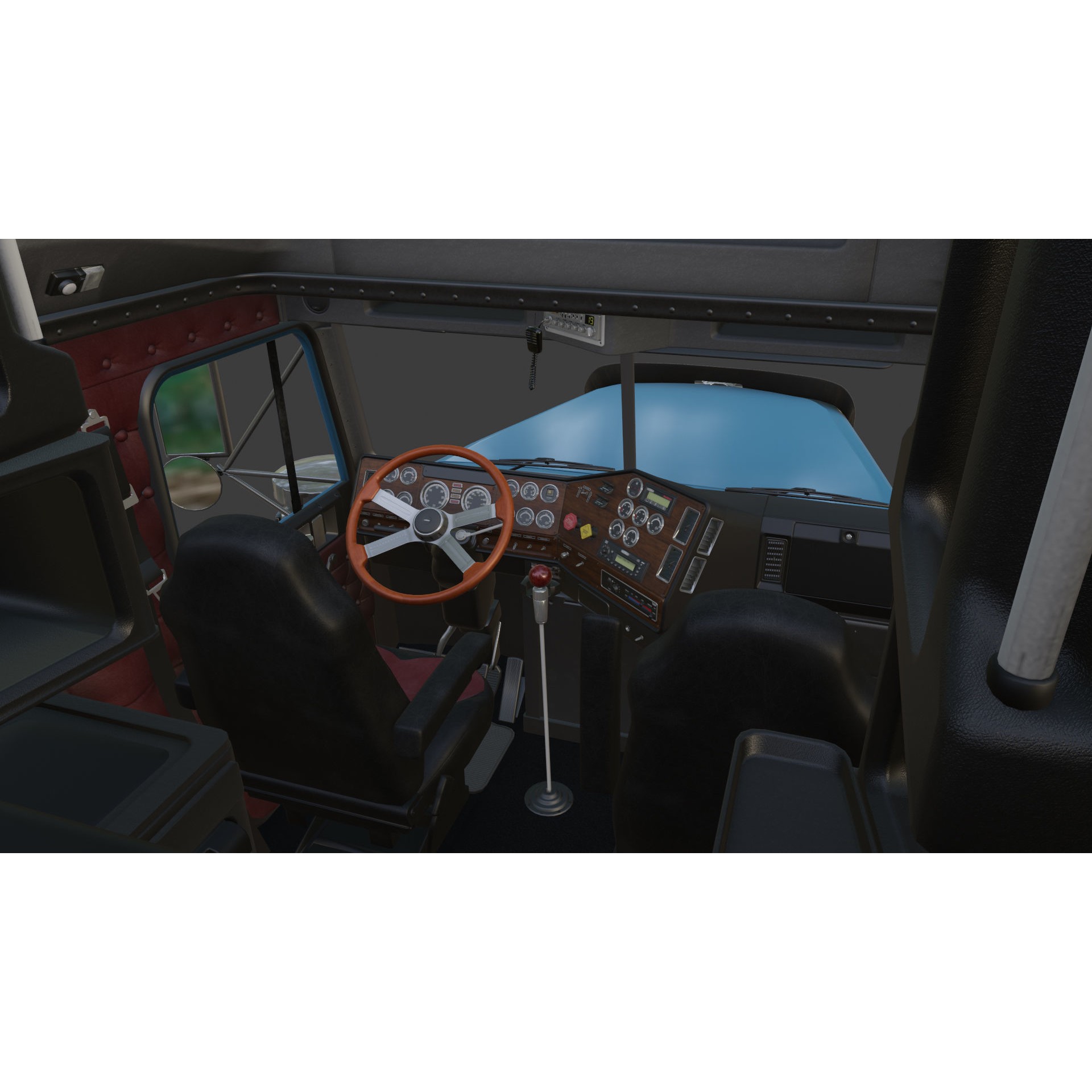 Freightliner FLD 132 Classic XL - Low-Poly Game-Ready 3D Model - View 28