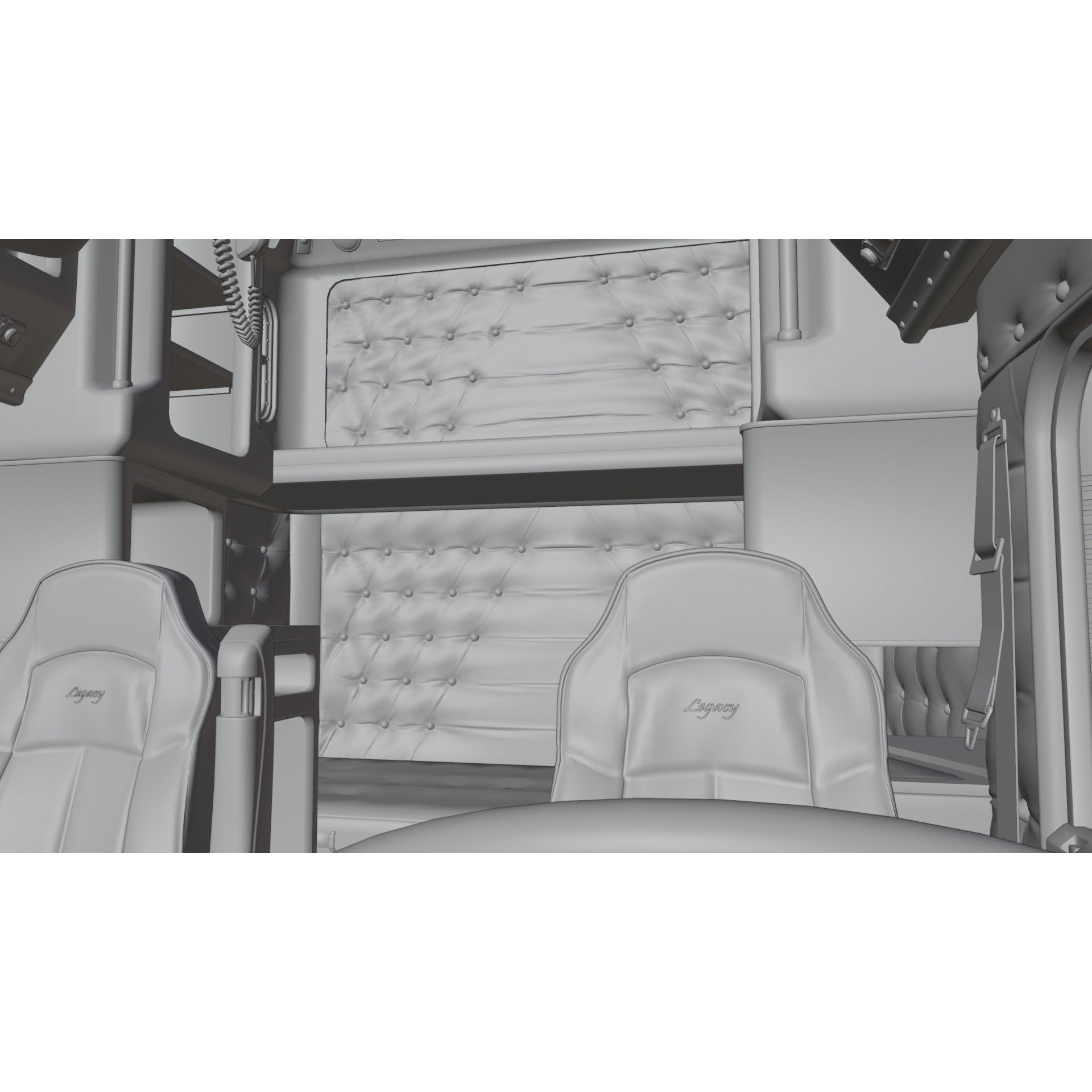 Freightliner FLD 132 Classic XL - Low-Poly Game-Ready 3D Model - View 30