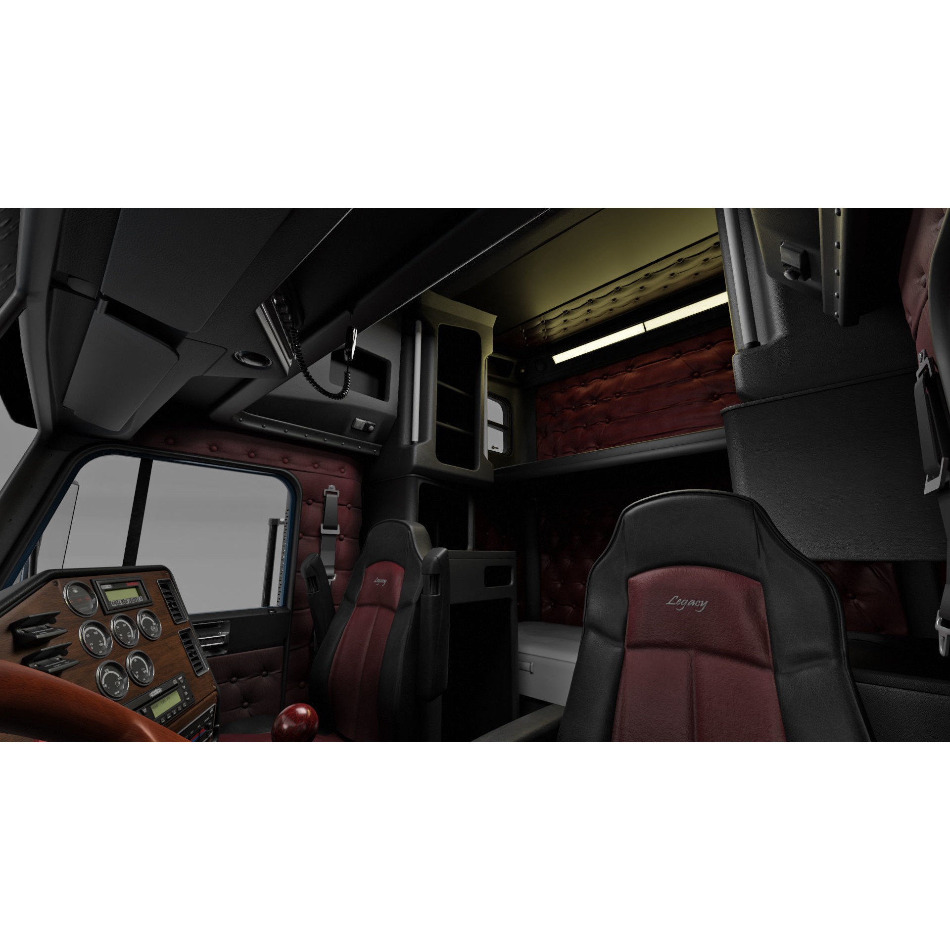 Freightliner FLD 132 Classic XL - Low-Poly Game-Ready 3D Model - View 5