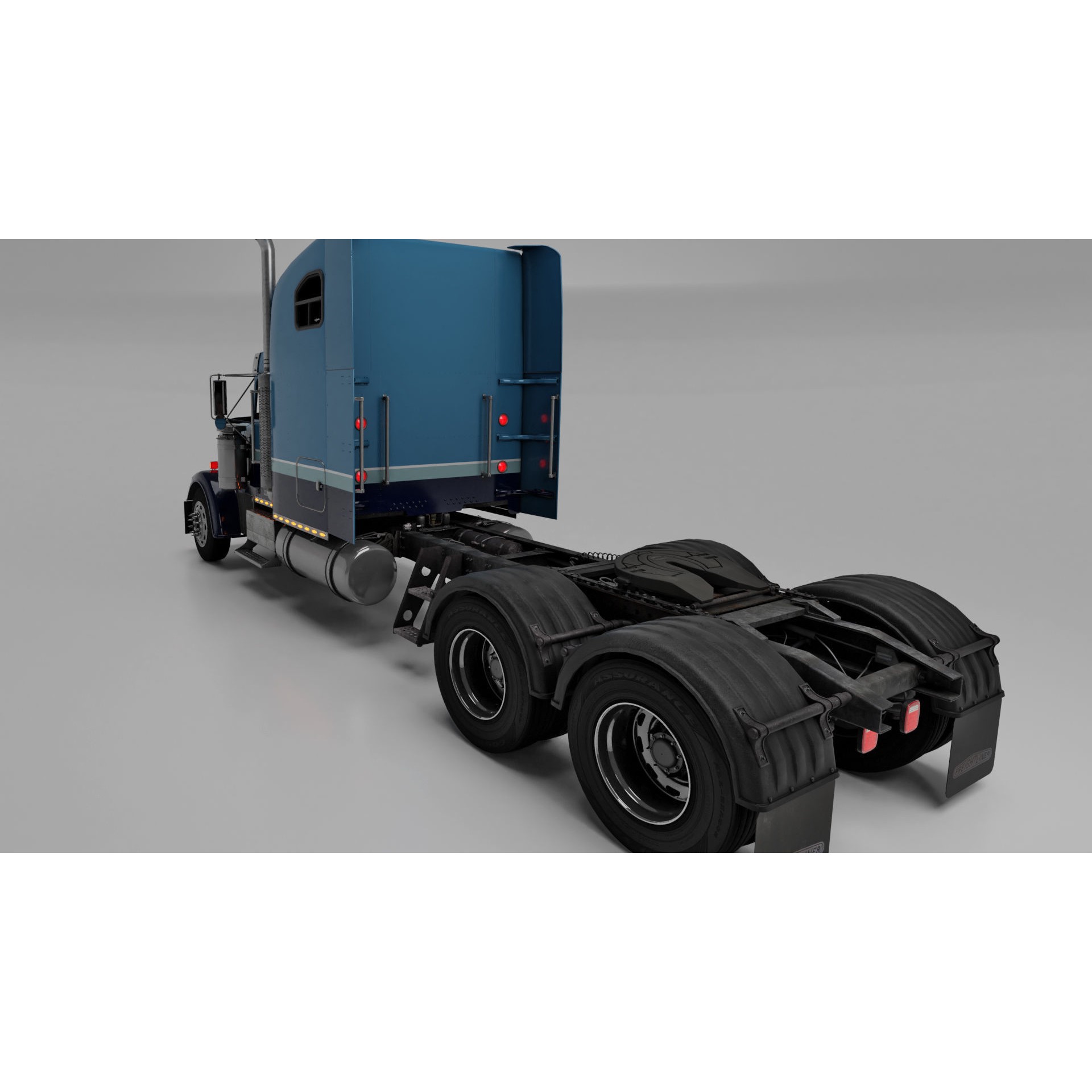 Freightliner FLD 132 Classic XL - Low-Poly Game-Ready 3D Model - View 9