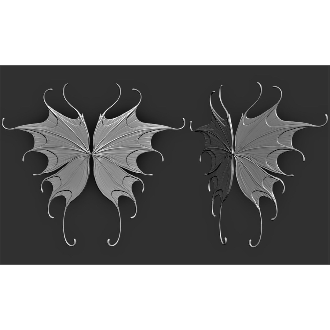 Fairy Wings 3D Model – Fantasy Wing Designs, ZTL, OBJ, STL Formats - View 3
