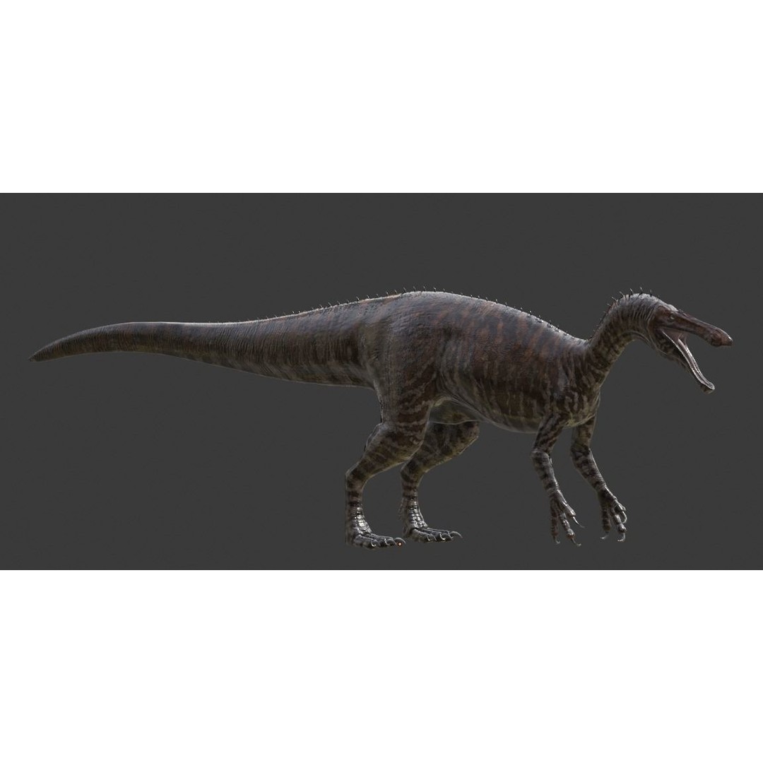 Suchominus 3D Model – Low Poly Dinosaur Asset Pack, FBX, PBR - View 10