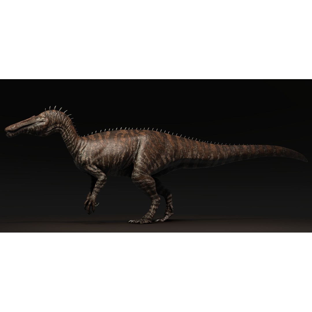Suchominus 3D Model – Low Poly Dinosaur Asset Pack, FBX, PBR - View 5