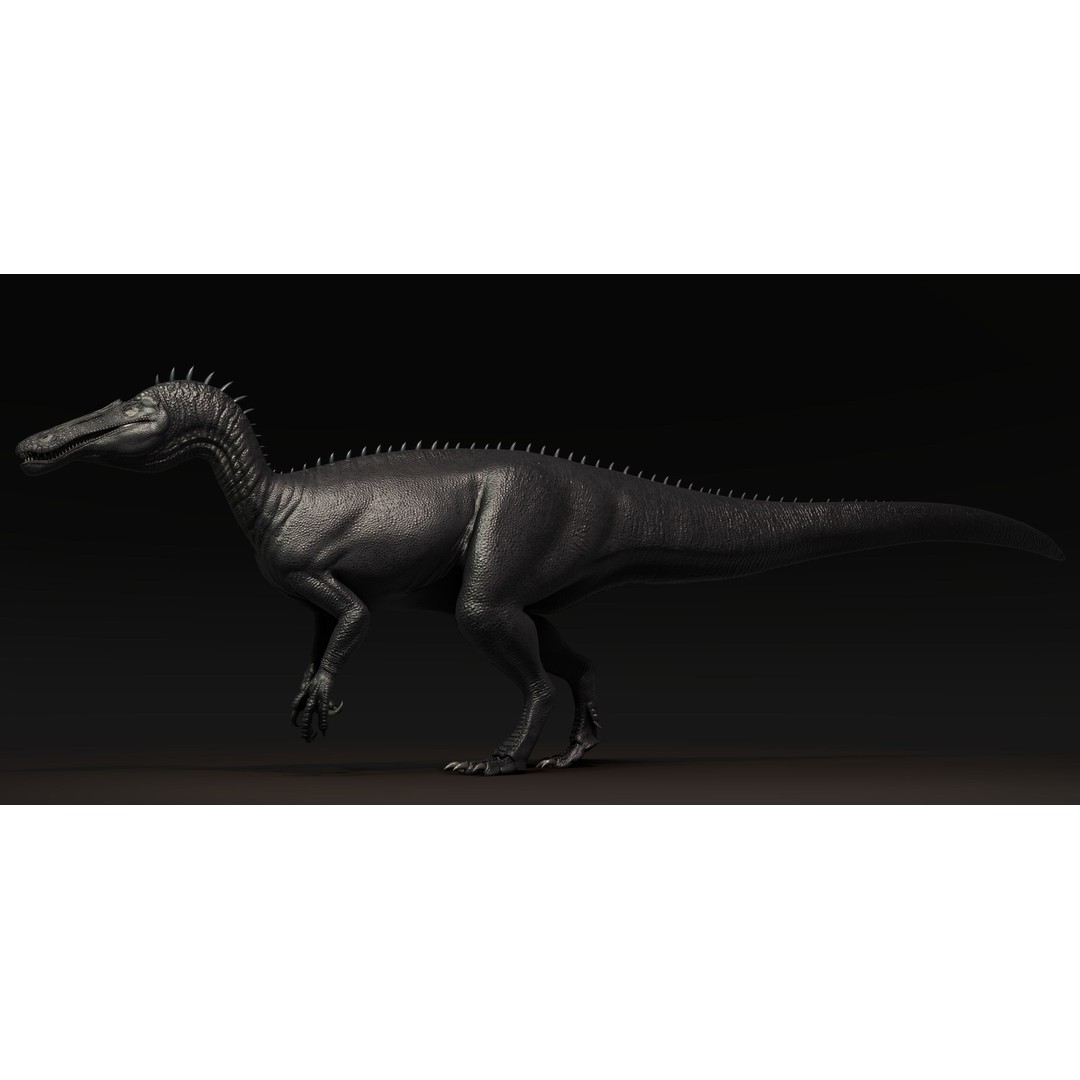 Suchominus 3D Model – Low Poly Dinosaur Asset Pack, FBX, PBR - View 7