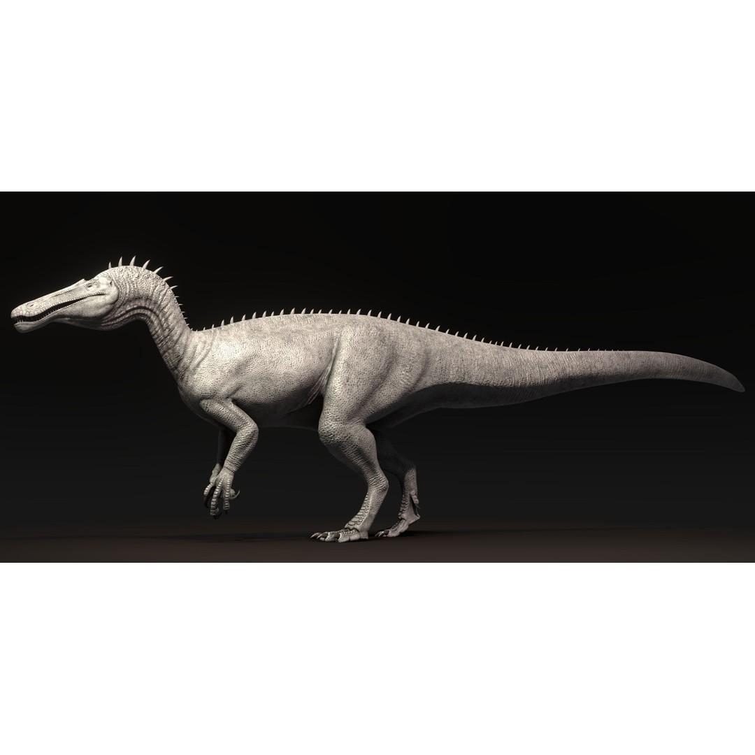 Suchominus 3D Model – Low Poly Dinosaur Asset Pack, FBX, PBR - View 8