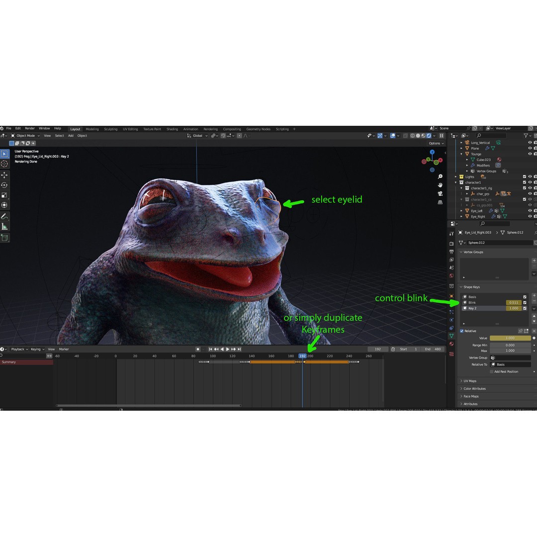 Blue Frog 3D Model – Rigged Low-Poly Game Asset, FBX - View 22
