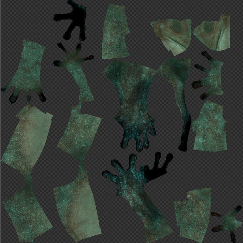 Blue Frog 3D Model – Rigged Low-Poly Game Asset, FBX - View 24