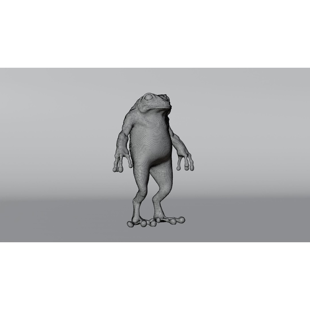 Blue Frog 3D Model – Rigged Low-Poly Game Asset, FBX - View 27