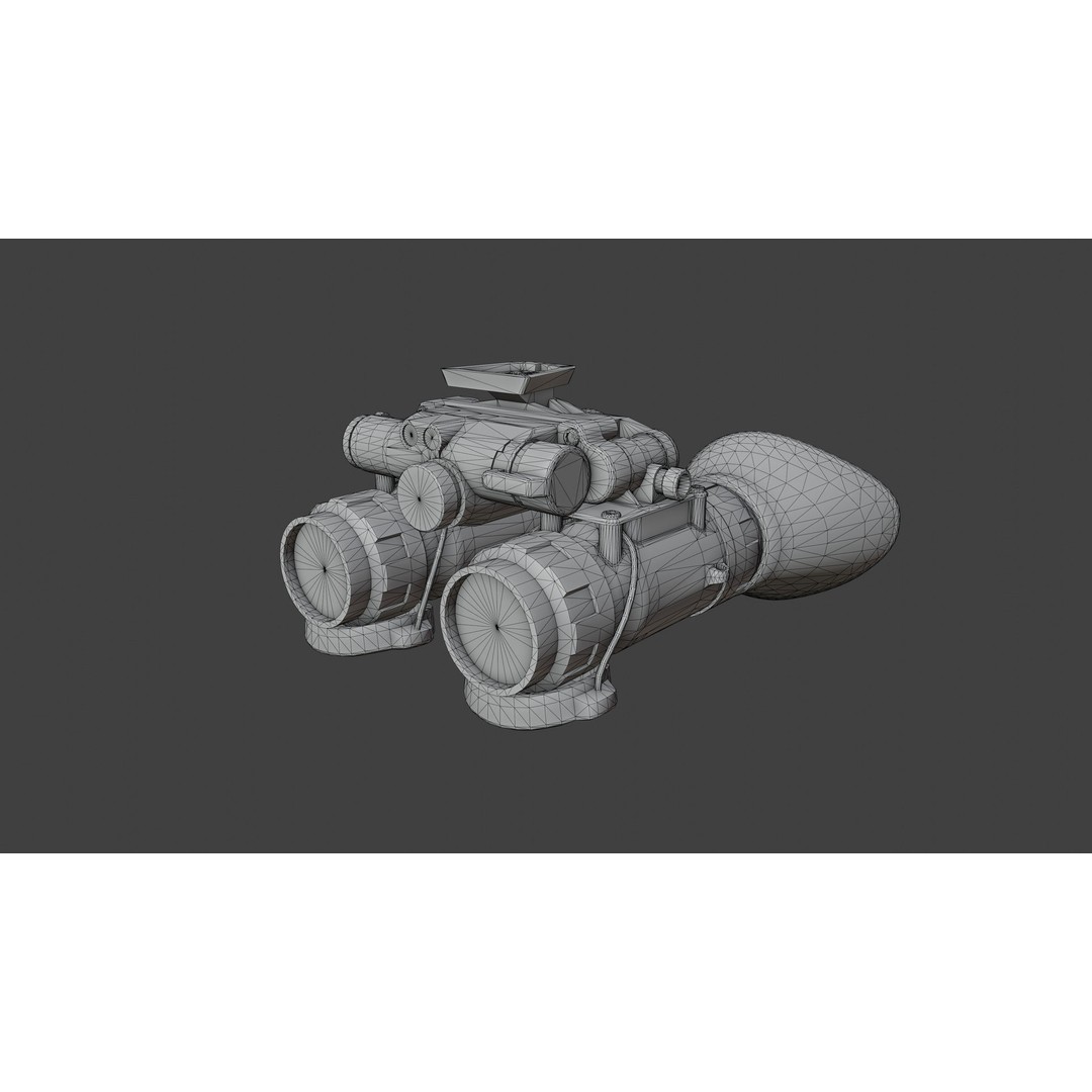 Night Vision Goggles 3D Model – Low Poly PBR Asset, FBX - View 7