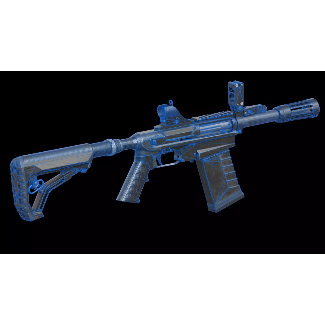 M26 Mass Tactical Shotgun 3D Model – Low Poly Game Asset, FBX, PBR