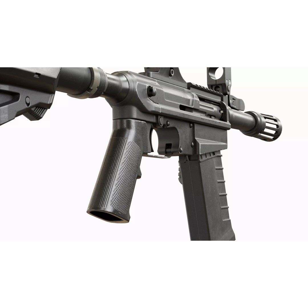 M26 Mass Tactical Shotgun 3D Model – Low Poly Game Asset, FBX, PBR - View 16