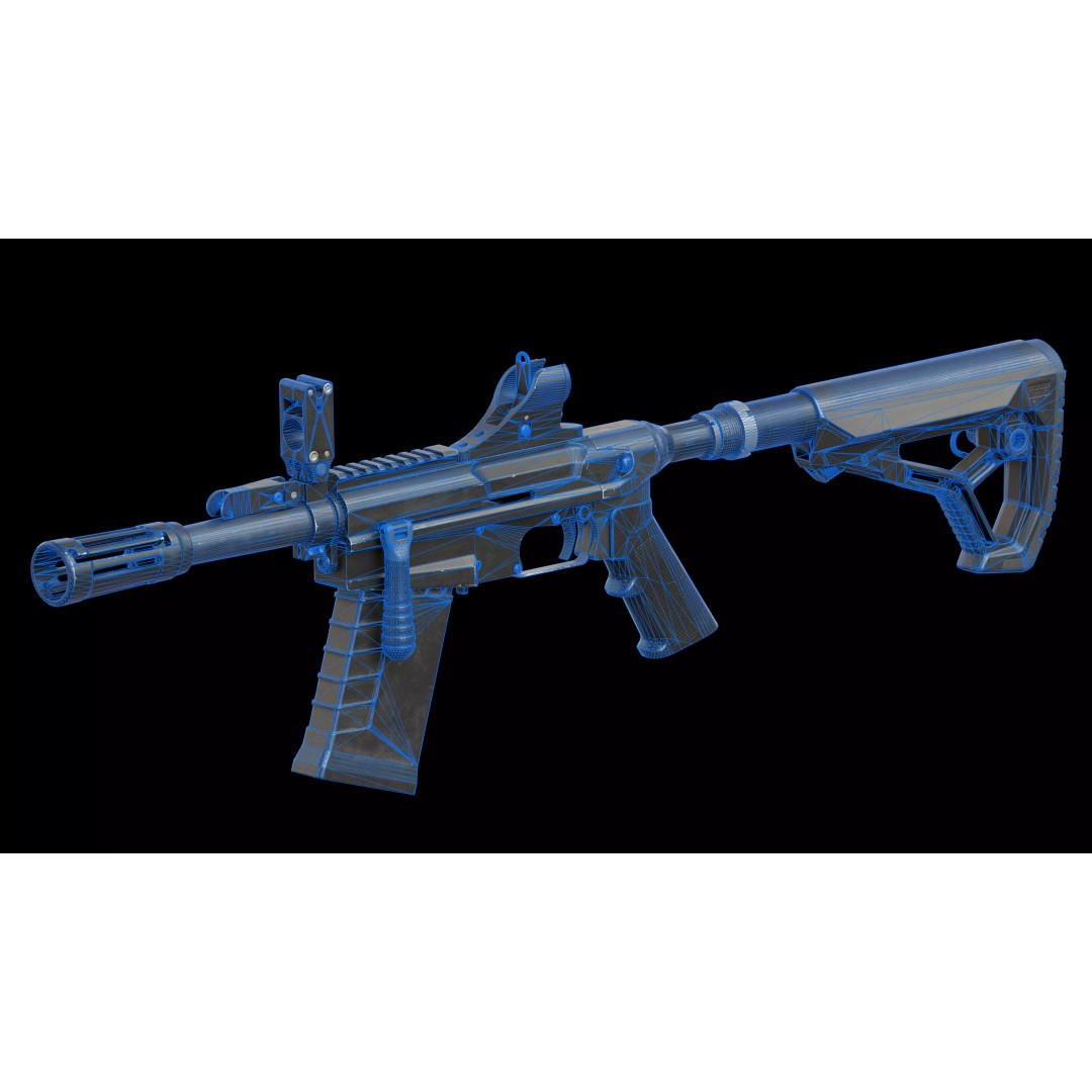 M26 Mass Tactical Shotgun 3D Model – Low Poly Game Asset, FBX, PBR - View 21