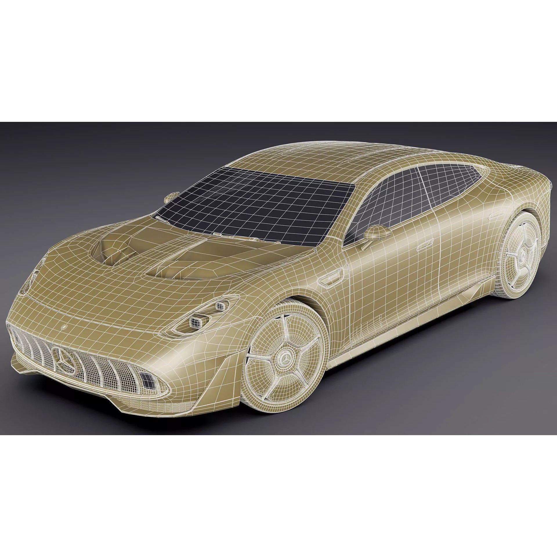 Mercedes-Benz AMG GT XX Concept 2025 - Game-Ready 3D Model - View 38