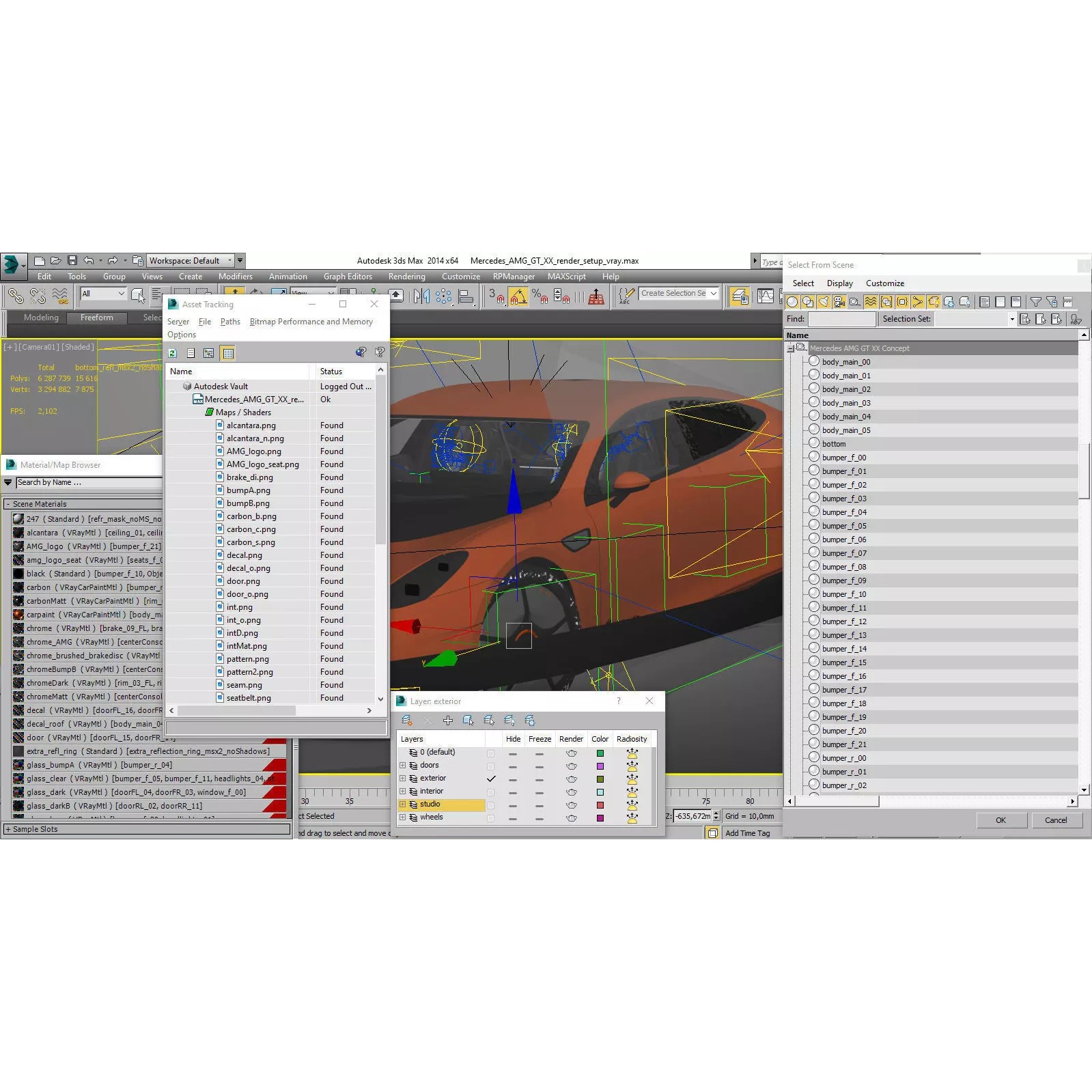 Mercedes-Benz AMG GT XX Concept 2025 - Game-Ready 3D Model - View 44