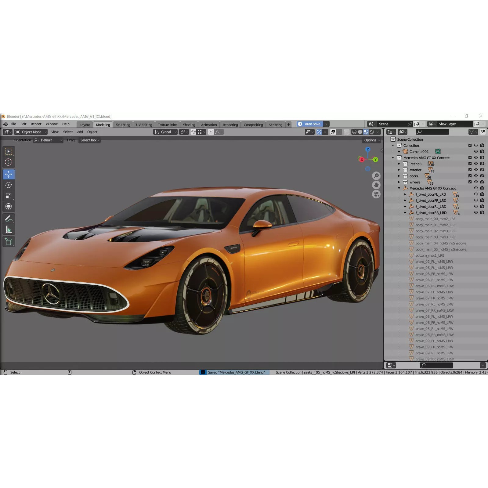 Mercedes-Benz AMG GT XX Concept 2025 - Game-Ready 3D Model - View 46