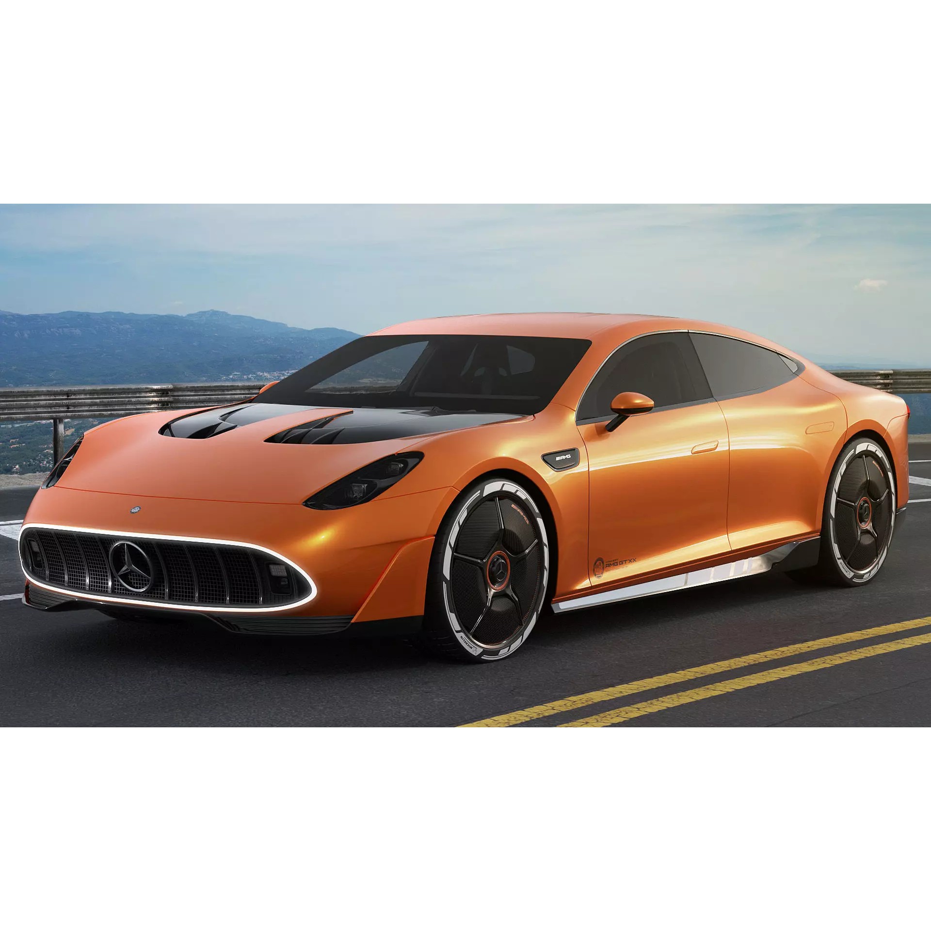 Mercedes-Benz AMG GT XX Concept 2025 - Game-Ready 3D Model - View 6