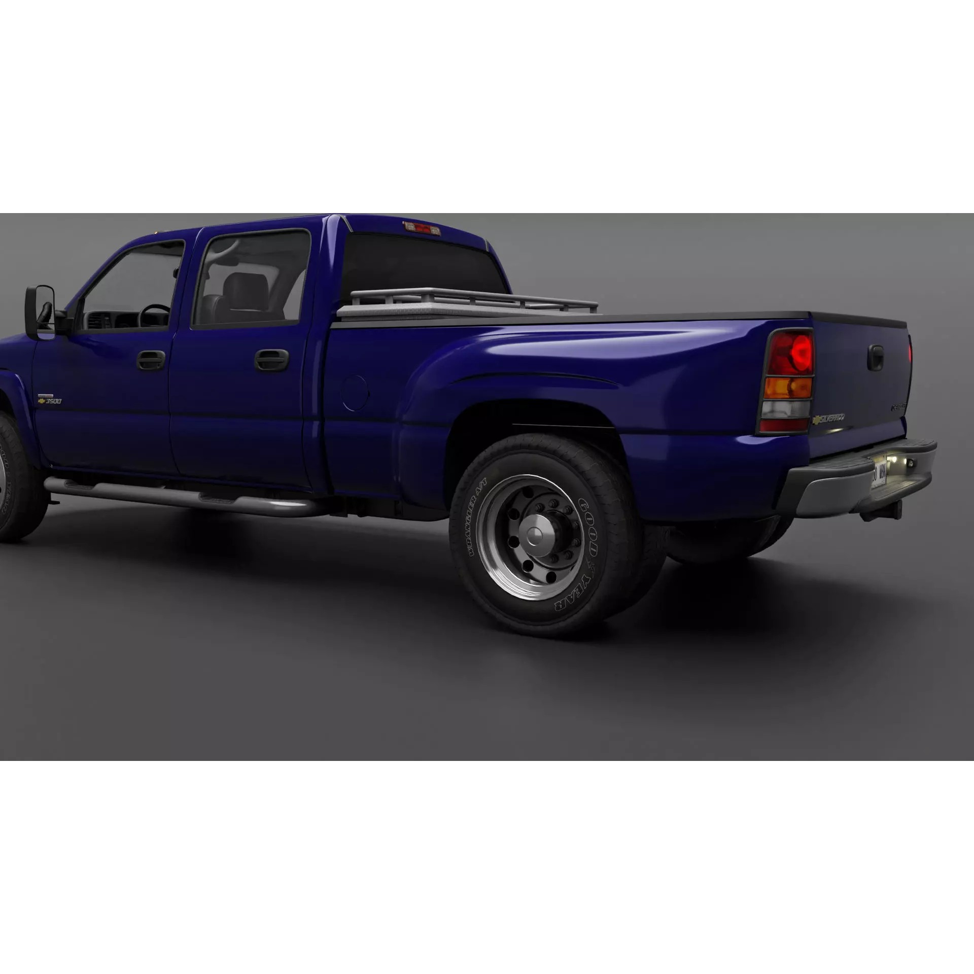 Chevy Silverado 3500 Dually Pickup Truck - Game-Ready 3D Model - View 13