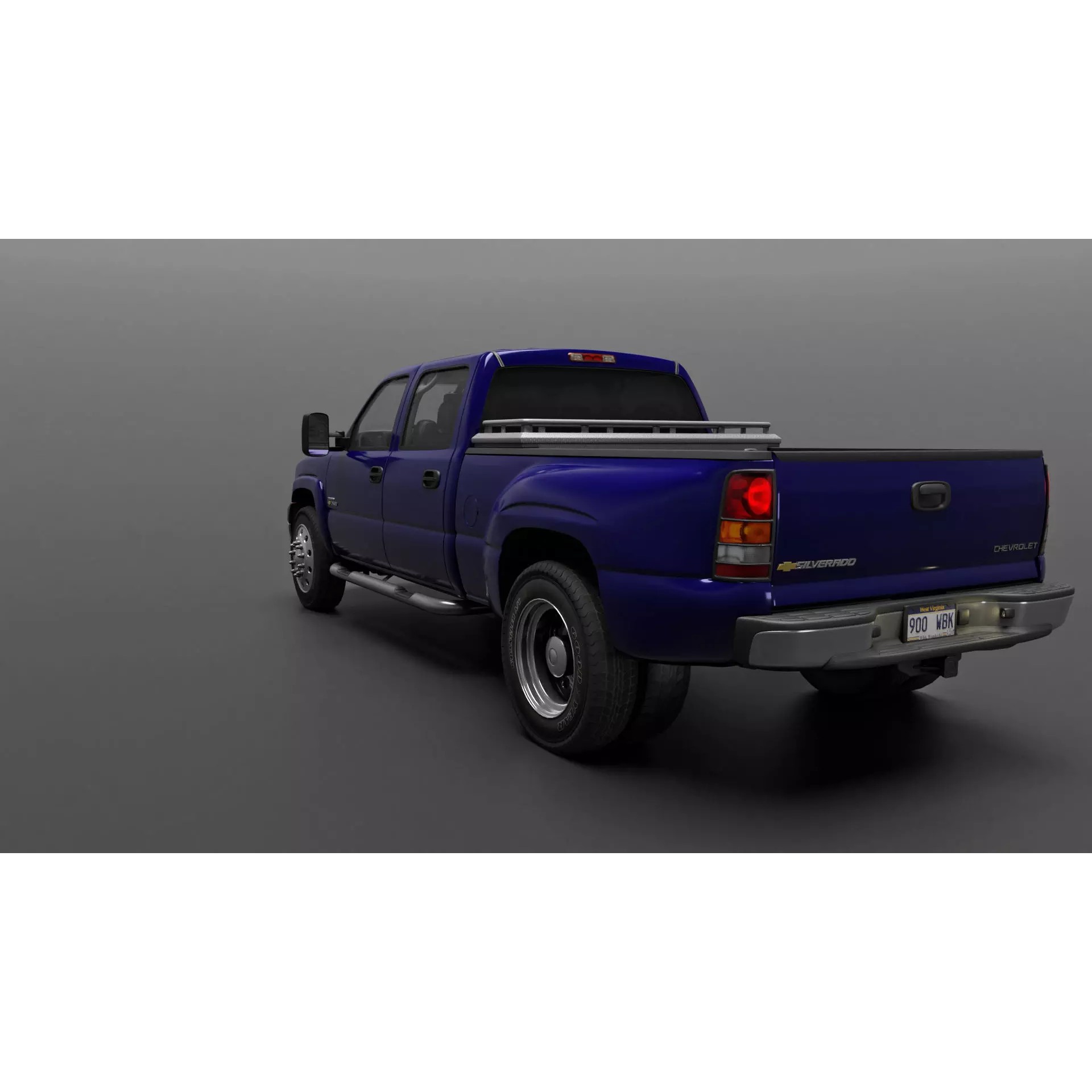 Chevy Silverado 3500 Dually Pickup Truck - Game-Ready 3D Model - View 18