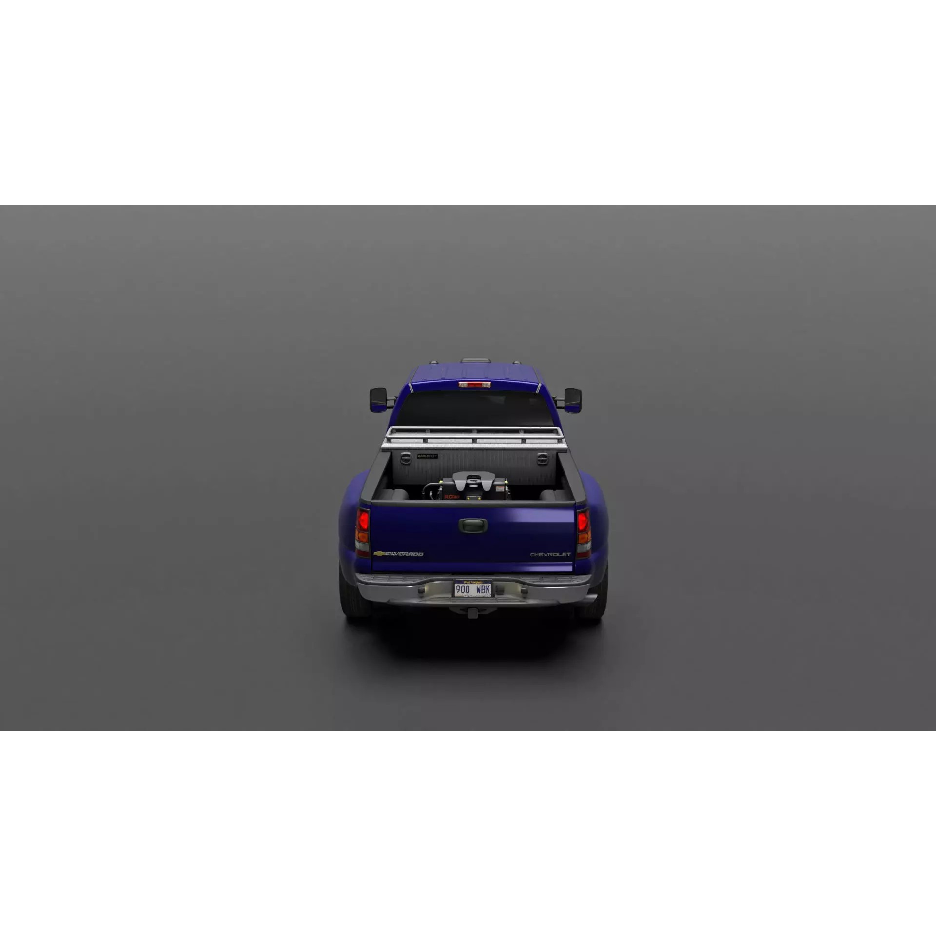 Chevy Silverado 3500 Dually Pickup Truck - Game-Ready 3D Model - View 19