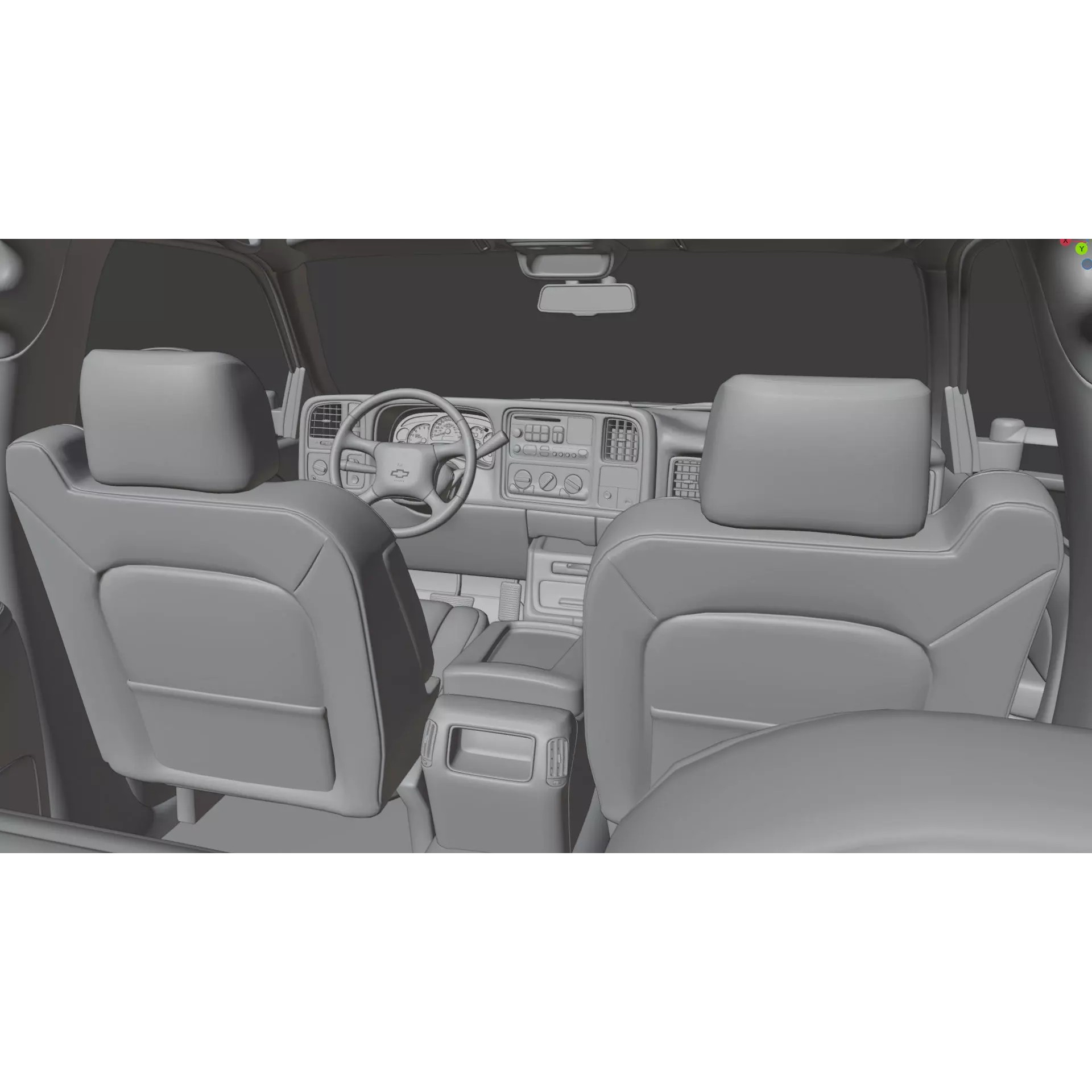 Chevy Silverado 3500 Dually Pickup Truck - Game-Ready 3D Model - View 24