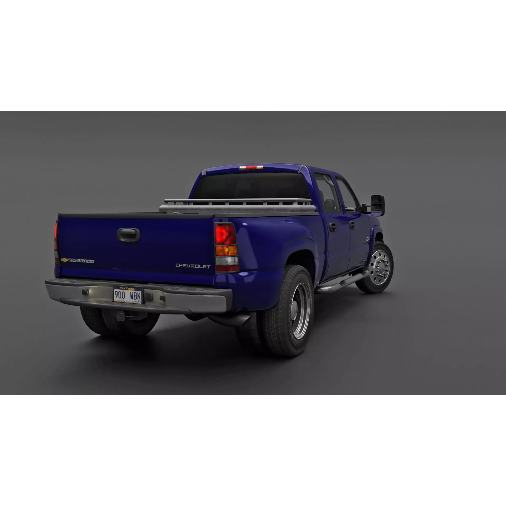 Chevy Silverado 3500 Dually Pickup Truck - Game-Ready 3D Model - View 5