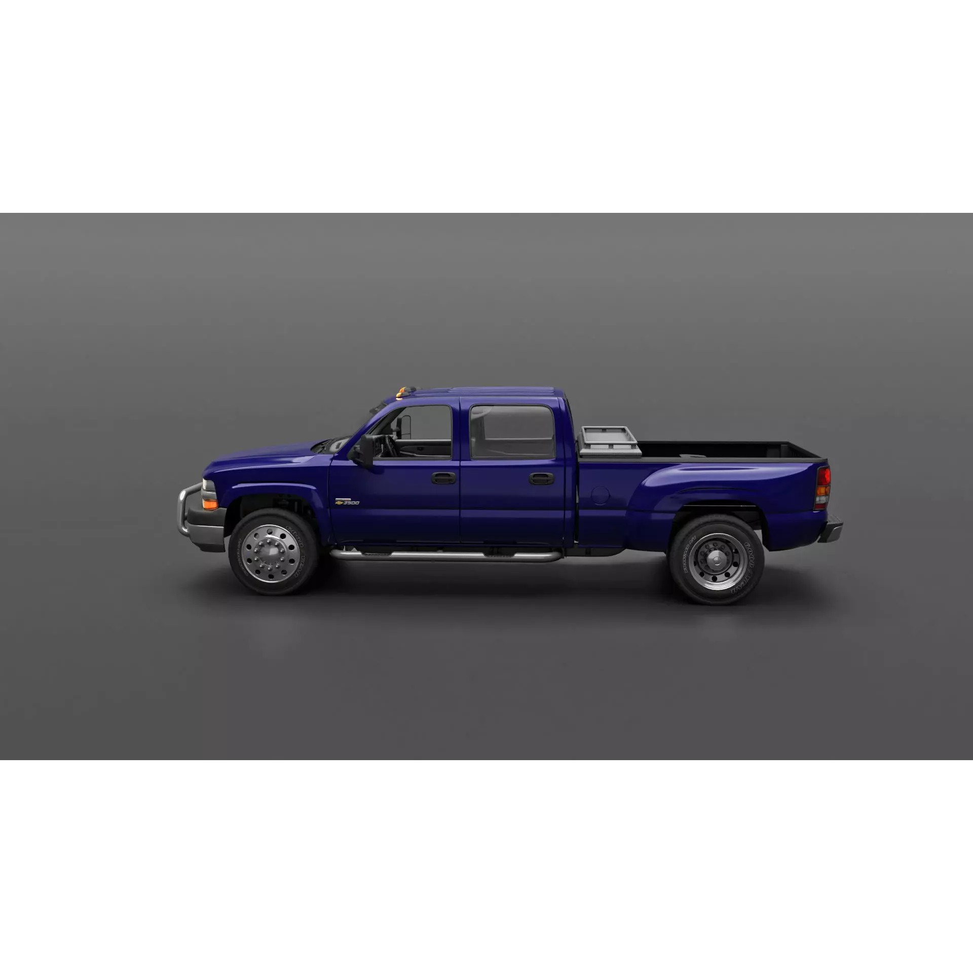 Chevy Silverado 3500 Dually Pickup Truck - Game-Ready 3D Model - View 8