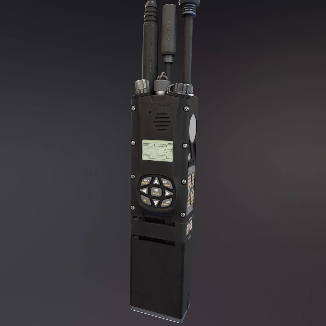 AN/PRC-148F Tactical Radio 3D Model – Low Poly Game Asset, FBX - View 2