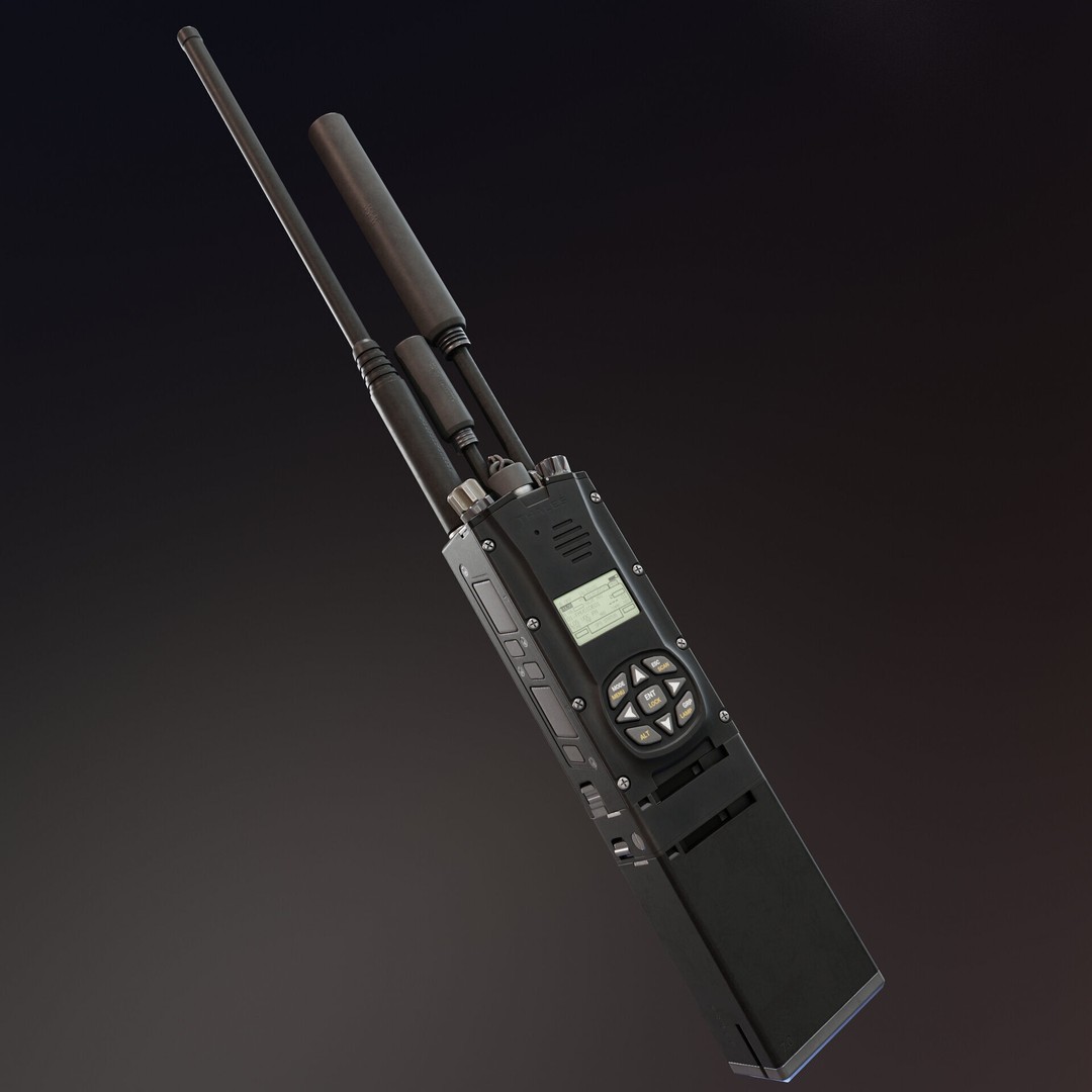 AN/PRC-148F Tactical Radio 3D Model – Low Poly Game Asset, FBX - View 4
