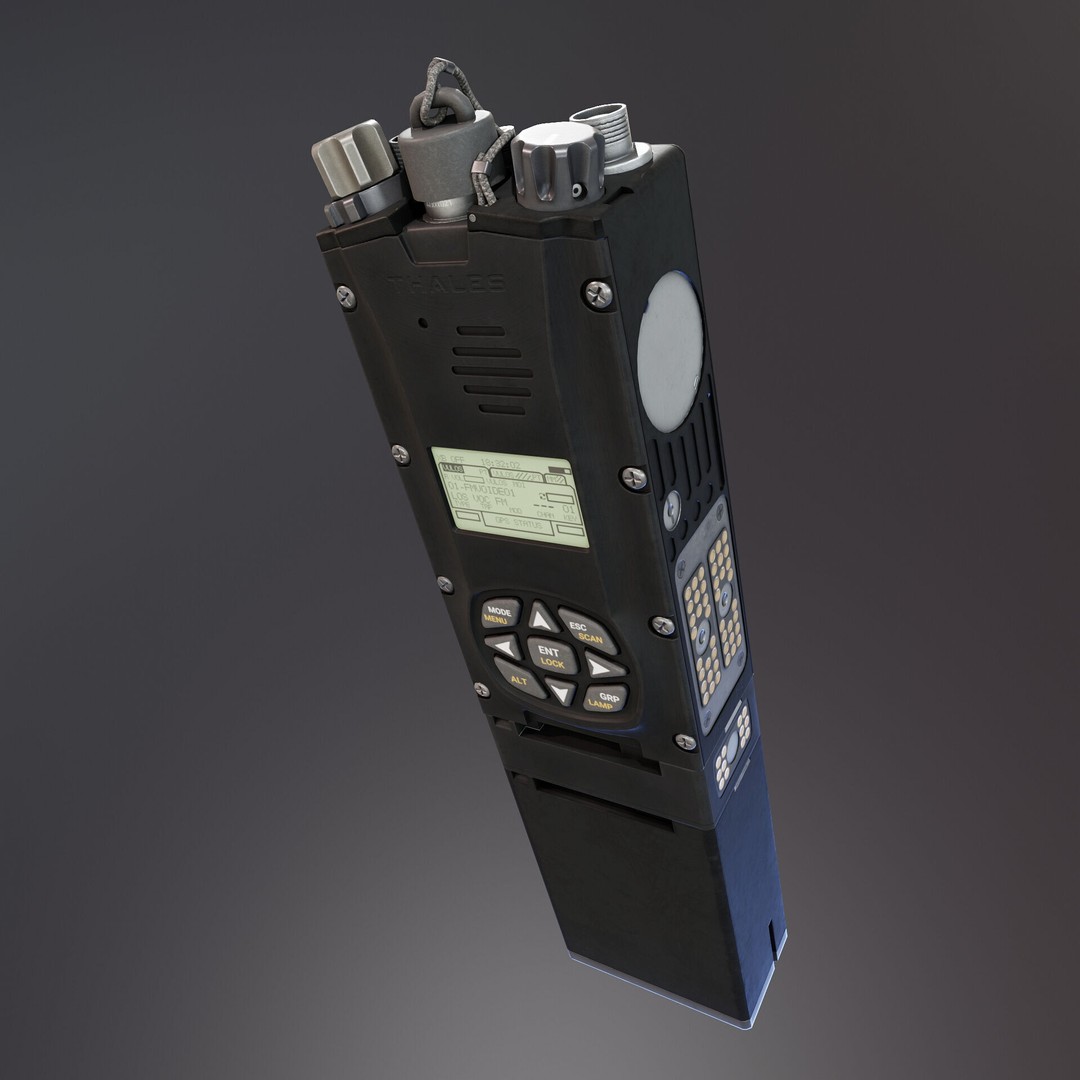 AN/PRC-148F Tactical Radio 3D Model – Low Poly Game Asset, FBX - View 5