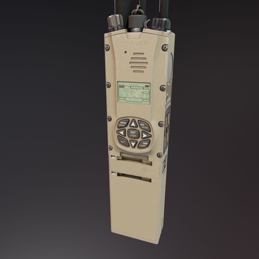 AN/PRC-148F Tactical Radio 3D Model – Low Poly Game Asset, FBX - View 6
