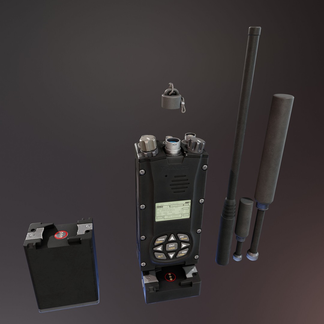 AN/PRC-148F Tactical Radio 3D Model – Low Poly Game Asset, FBX - View 7