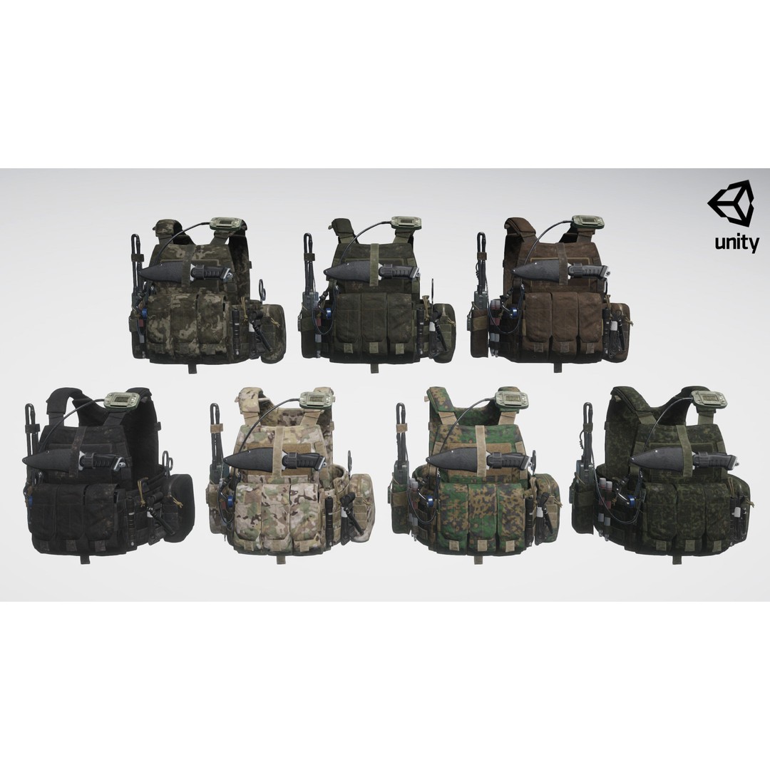 Tactical Vest 3D Model – Low Poly Game-Ready Asset, FBX & OBJ - View 15