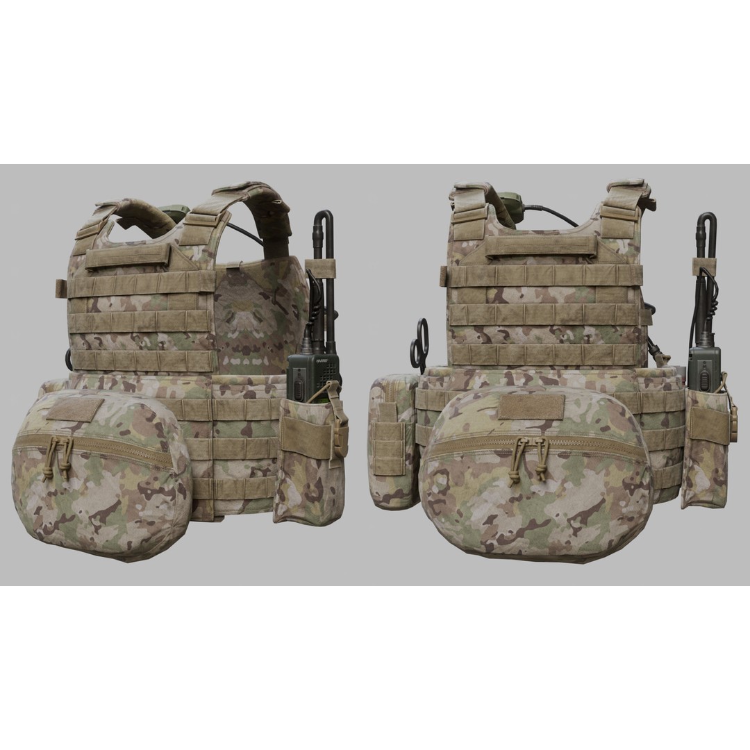 Tactical Vest 3D Model – Low Poly Game-Ready Asset, FBX & OBJ - View 5